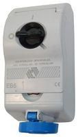 SWITCHED SOCKET, 2P, 16A, 230V, BLU