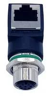 ADAPTR, R/A 4P M12 RCPT-RJ45 JACK, D COD