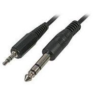 CABLE, 3.5MM PLUG-1/4" STEREO PLUG, 1.5 