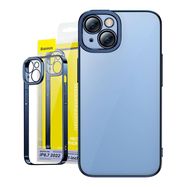 Baseus Glitter Transparent Case and Tempered Glass set for iPhone 14 Plus (blue), Baseus