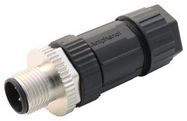 SENSOR CONNECTOR, M12, PLUG, 5POS