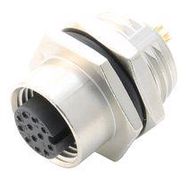 SENSOR CONNECTOR, M12, RCPT, 12POS