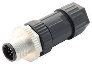 SENSOR CONNECTOR, M12, PLUG, 12POS