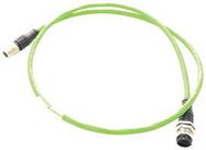 SENSOR CORD, 8P M12 PLUG-RCPT, 2M