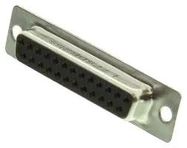D SUB CONN, RCPT, 25POS, SOLDER