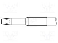 Tip; chisel; 3x1mm; longlife JBC TOOLS