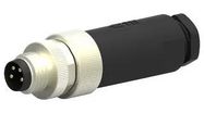SENSOR CONNECTOR, M8, PLUG, 4POS, CABLE