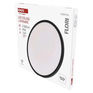 LED luminaire FLORI round, black, 22W, neutral white, EMOS