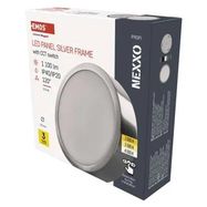 LED surface luminaire NEXXO, round, silver, 12.5W, with change CCT, EMOS