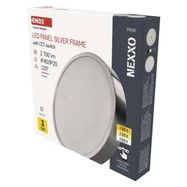 LED surface luminaire NEXXO, round, silver, 28.5W, with change CCT, EMOS