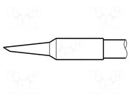 Tip; conical sloped; 1.2mm; longlife JBC TOOLS