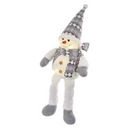 LED Christmas snowman – sitting, 31 cm, 3× AA, indoor, warm white, EMOS