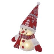 LED Christmas snowman, 25 cm, 3x AAA, indoor, warm white, EMOS