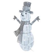 LED Christmas snowman, rattan, 82 cm, indoor, cool white, timer, EMOS