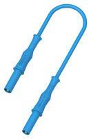 4MM BANANA PLUG TO PLUG LEAD, BLU, 1.5M