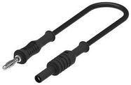 4MM BANANA PLUG-JACK, BLACK, 250MM