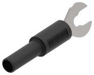 ADAPTER, BANANA JACK - SPADE LUG, BLK