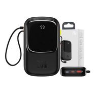 Powerbank Baseus Qpow PRO with Lightning cable, USB-C port and USB 20000mAh, 20W (Black), Baseus