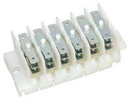 TERMINAL BLOCK, 6P, M4 SCREW, 6 TAB