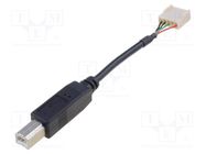 Cable; USB 2.0; USB B plug,5pin plug; Contacts ph: 2.54mm BULGIN