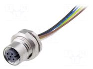 Connector: M12; socket; PIN: 5; female; cables; 0.5m CONEC