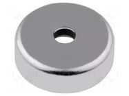 Magnet: permanent; hard ferrite; 27N; Ø: 20mm; H: 6mm; steel ELESA+GANTER