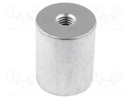 Magnet: permanent; neodymium; H: 25mm; 58N; Ø: 20mm; Thread len: 9mm ELESA+GANTER