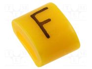 Markers; Marking: F; 1.1÷2.5mm; H: 3mm; A: 6mm; -30÷100°C; leaded 