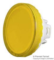 ROUND LENS W/ BEZEL, YELLOW, PLASTIC