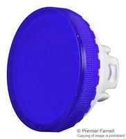 ROUND LENS W/ BEZEL, BLUE, PLASTIC