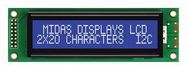 DISPLAY, ALPHANUMERIC, 20X2, WHITE