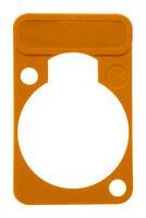 LETTERING PLATE, D SHAPE, ORANGE