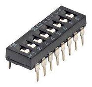 DIP SWITCH, 6POS, SPST, SLIDE, SMD