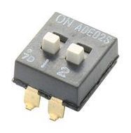 DIP SWITCH, 2POS, SPST, SLIDE, SMD