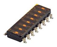 DIP SWITCH, 8POS, SPST, SLIDE, SMD