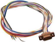 CABLE ASSY, MICRO D RCPT-FREE END, 18"