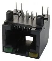 RJ45 CONN, JACK, 8P8C, 1PORT, YEL/GRN