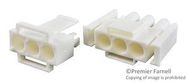 PLUG HOUSING, 3POS, NYLON GF, WHITE