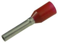 TERMINAL, WIRE FERRULE, 18AWG, RED