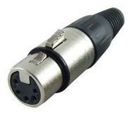 CONNECTOR, XLR MIC, RCPT, 5POS, CABLE