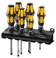 SCREWDRIVER SET, SLOTTED/POZIDRIVE, 6PC