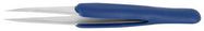 ESD TWEEZER, STRAIGHT/FLAT, 120MM