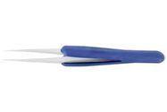 ESD TWEEZER, STRAIGHT/POINTED, 125MM