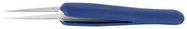 ESD TWEEZER, STRAIGHT/POINTED, 115MM