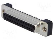 Connector: D-Sub; PIN: 25; socket; female; straight; THT; UNC 4-40 ADAM TECH