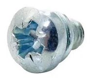 SCREW W/SPRING WASHER, STEEL, M4, PK100