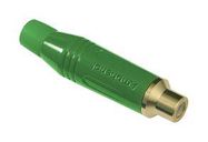 RCA CONNECTOR, JACK, 2POS, 13.8MM, GREEN