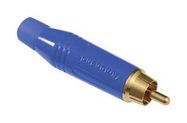 RCA CONNECTOR, PLUG, 2POS, 13.8MM, BLUE