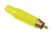 RCA CONNECTOR, PLUG, 2POS, 13.8MM, YEL