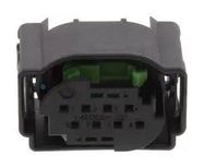 RECEPTACLE HOUSING, 8POS, GF PBT, BLACK